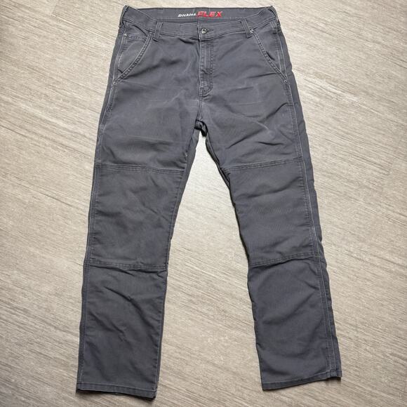 Dickies Flex Double Knee Pants Gray Mens 34x32 Stretch Canvas Workwear - Picture 1 of 10